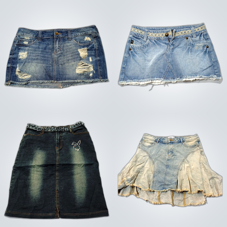 Pack de mini-jupes en denim