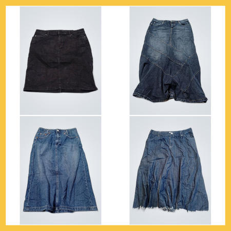 Ensemble de jupes en denim - 7 pièces mélange de Duck Head, GAP, George et plus