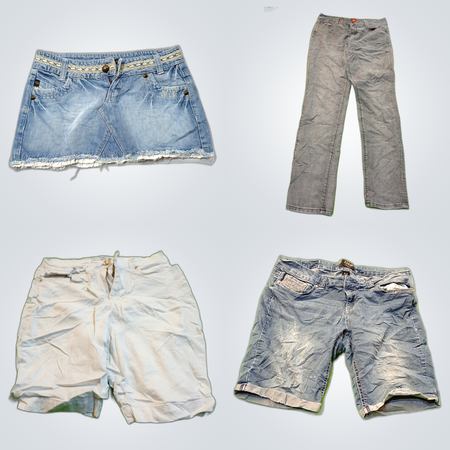 Silk Blouses, Party Dresses & Denim Shorts Bundle - Unbranded & Ooh La La, ZCOJEANS, Serapine Mix