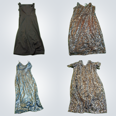 Venus & More Dresses Bundle - Ensemble de 7 pièces en moulant noir avec sequins pour soirée