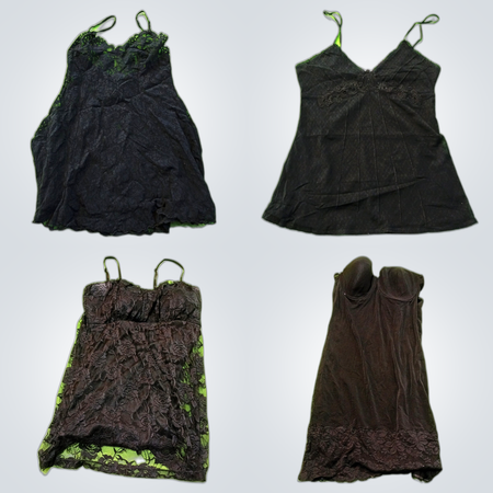 Lot de dentelle et satin : ensemble de 20 pièces de chemise, débardeur et blouse pour femmes de grandes marques