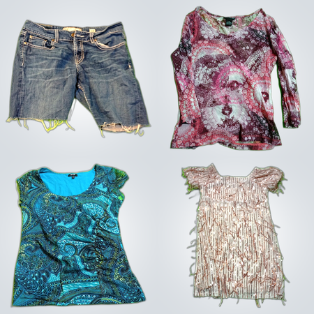 Designer Printed Blouse & Dress Bundle - New Direction, Speechless & More