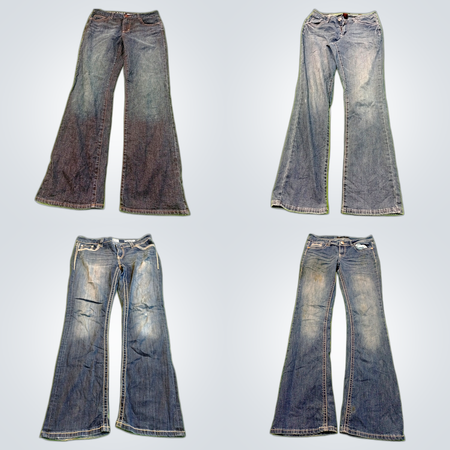 Fashionable Bundle: bebe Blouse, Suko & More Denim Jeans Mix