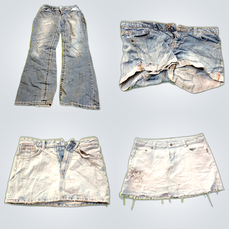Denim Skirt & Jean Shorts Bundle: Sigrid Olsen, Zara, French Cuff & More