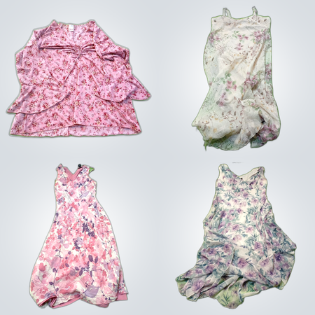 Designer Floral Dresses & Skirts Bundle - Oscar de la Renta, Bedo & More