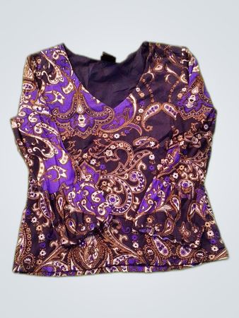 INC Printed Long-Sleeve Blouse