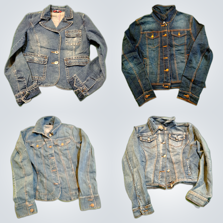 Giacca militare in denim Y2K