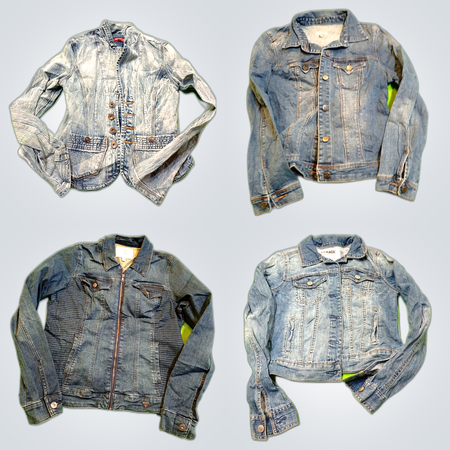 Y2K Denim Military Jacket