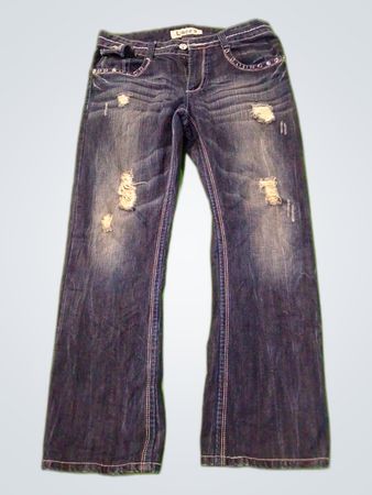 Lucce's Distressed Bootcut Jeans
