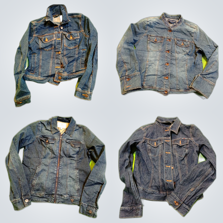 Y2K Denim Military Jacket