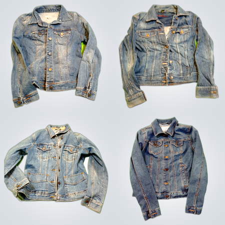 Y2K Denim Military Jacket