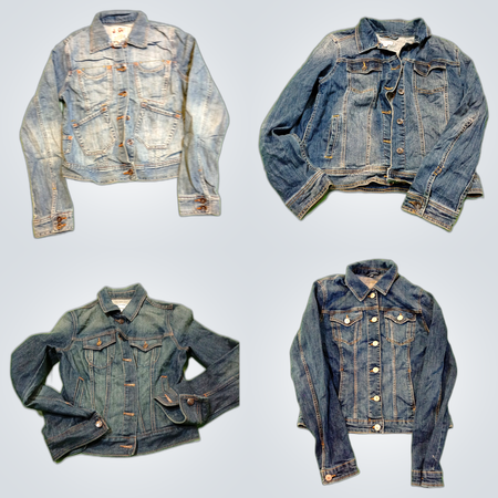 Y2K Denim Military Jacket