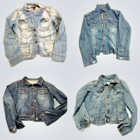 Y2K Denim Military Jacket