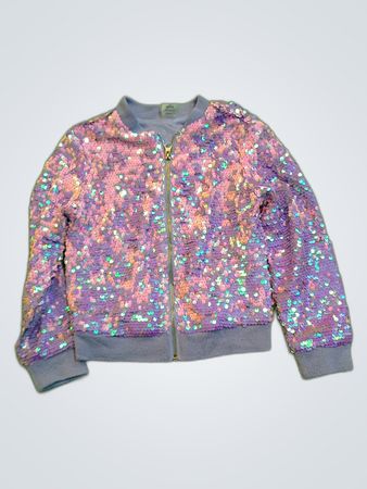 Wonder Nation Purple Sequined Bomber Jacket