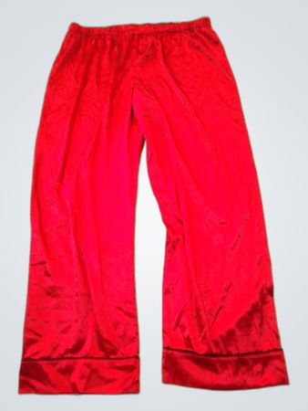 Ambrielle Red Satin Sleepwear Pants