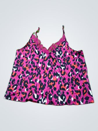 Leopard Print Lace Trim Camisole