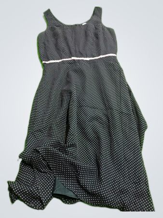 Dressbarn Black Polka Dot Midi Dress