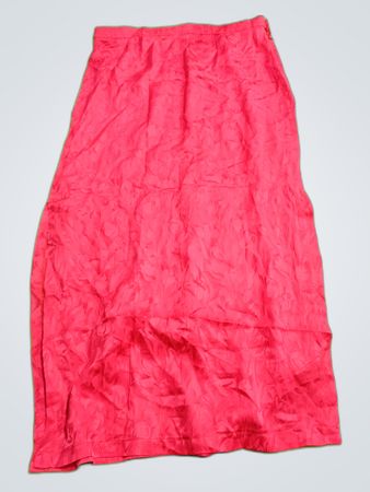 Pink Satin Maxi Skirt