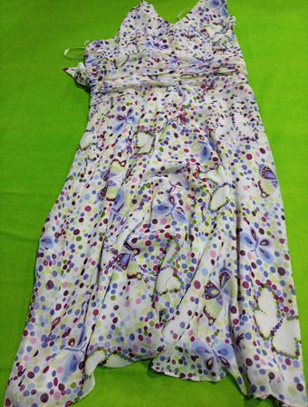 Yves Multi-Color Butterfly Print Slip Dress