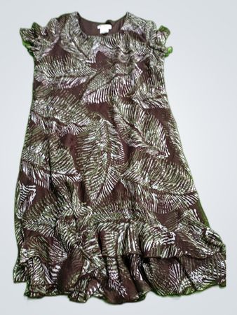 Tradition Leaf Print Maxi Dress