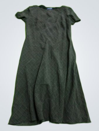 Ann Taylor Gray Check Midi Dress