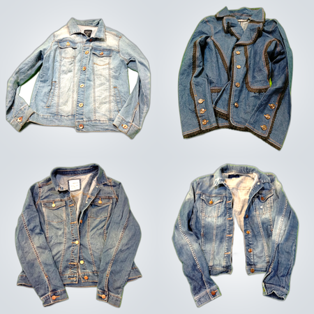 Giacca Militare in Denim Y2K