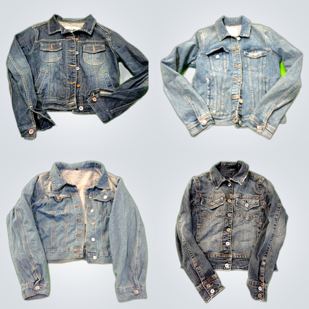 Y2K Denim Military Jacket