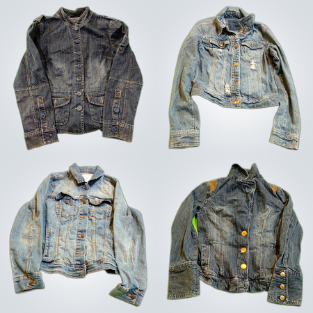 Y2K Denim Racer Jacket