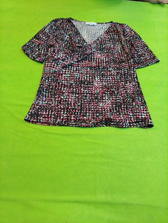 Liz Claiborne Printed V-Neck Blouse