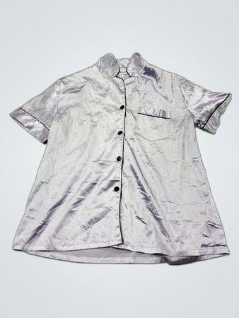 SWOMOG Satin Button-Up Shirt