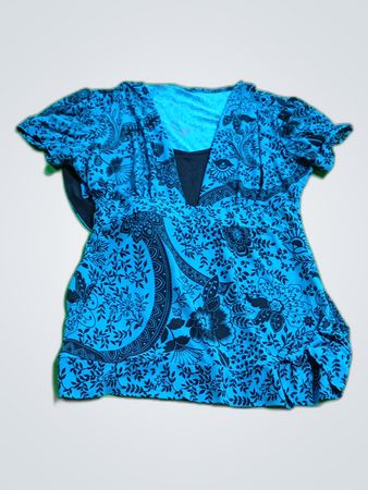 Blue Paisley Top