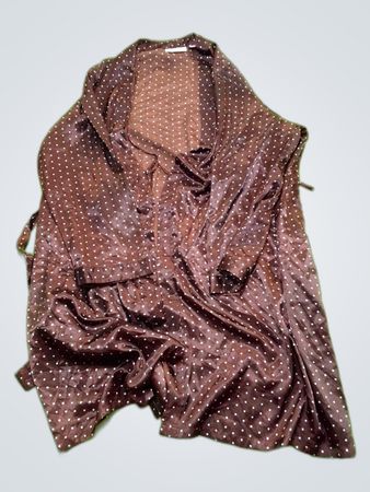 Chanteuse Satin Polka Dot Kimono Robe