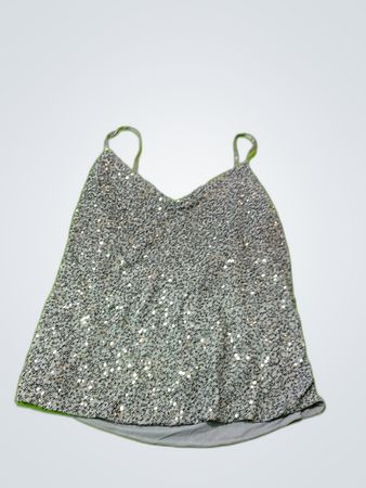 The Limited Silver Sequined Camisole Top