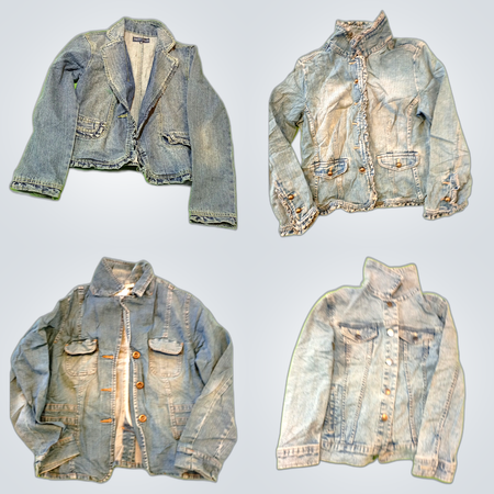 Denim Y2K Embroidered Jackets