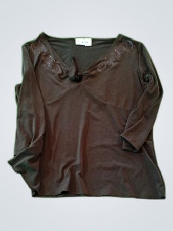 Merona Long Sleeve Embroidered Blouse