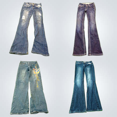 Embroidered Flare Jeans Bundle