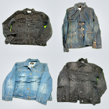 Denim Jackets with Clasp Closures