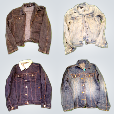 Denim Y2K Racer Jackets