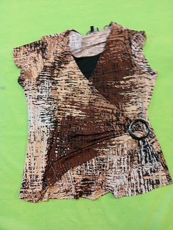 Elementz Printed Wrap Blouse