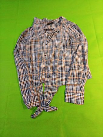 Folk Plaid Button-Up Shirt