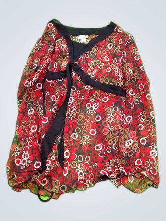 Motherhood Printed Wrap Blouse