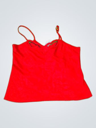 Pink Star Red Satin Camisole