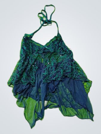 Blue Lace Halter Top