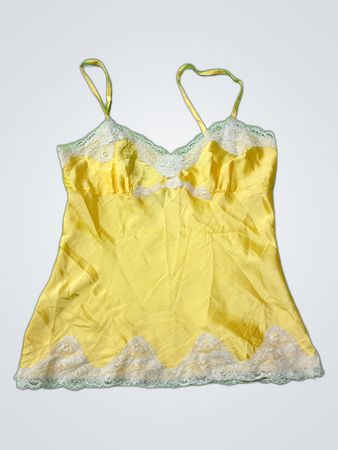Yellow Lace-Trimmed Camisole