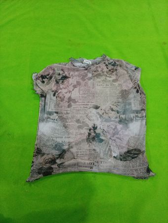 Printed Sheer Blouse