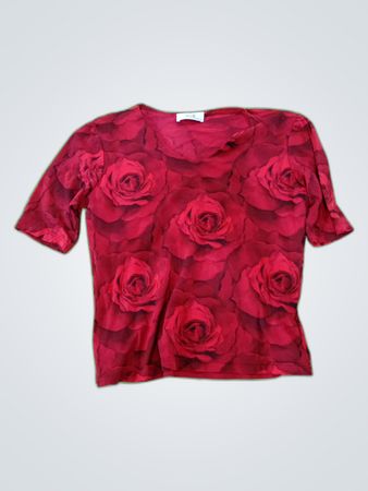 AGB Printed Rose Blouse