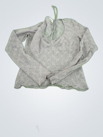 Gray Long Sleeve Top