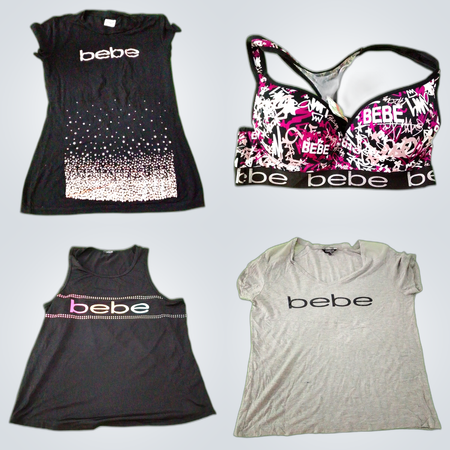 Pink Black Tank tops