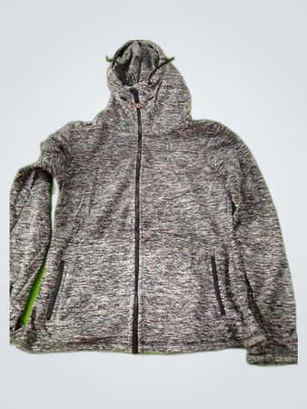 Veste à capuche grise zippée sans marque