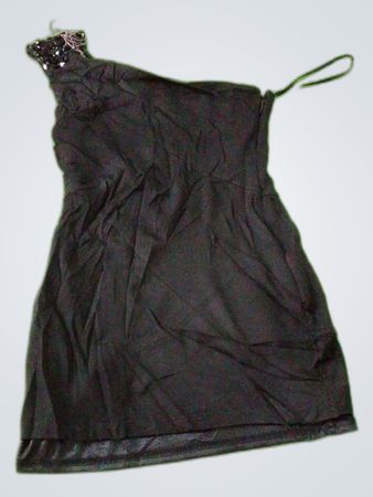 Bebe Black One-Shoulder Mini Dress